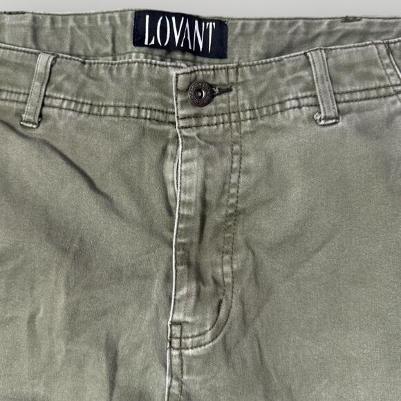 Lovant Men’s Patchwork Cargo Pants Wide Leg  Deconstructed Y2K Style - Picture 4 of 11